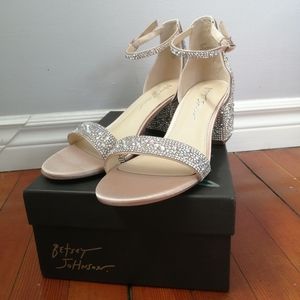 Betsey Johnson Mari Rhinestone Heel Champagne